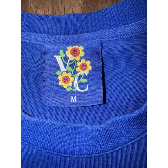 VC Playcool Blue T-Shirt M Embroidered Graphic Butterfly Tee Harajuku - Picture 7 of 14